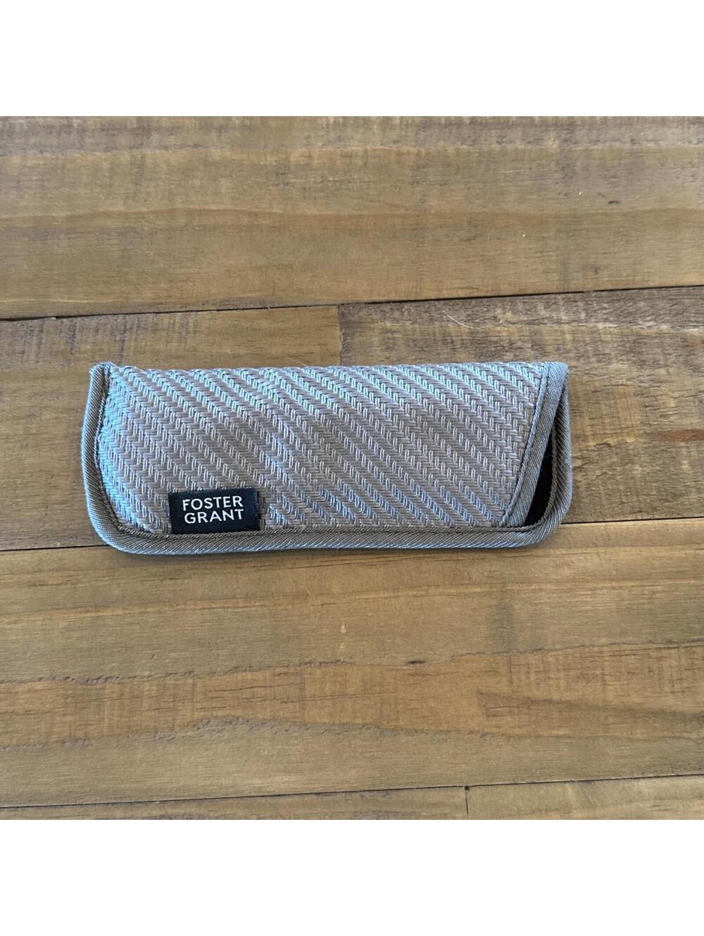 Foster Grant Reading Glass CASE ONLY Soft Sleeve Gray